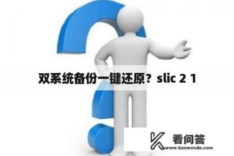 双系统备份一键还原？slic 2 1