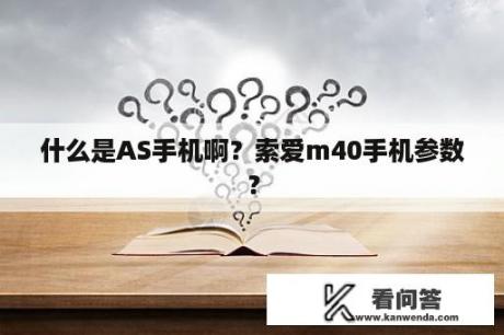 什么是AS手机啊？索爱m40手机参数？