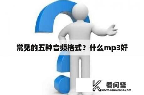 常见的五种音频格式？什么mp3好