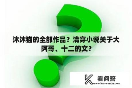 沐沐猫的全部作品？清穿小说关于大阿哥、十二的文？