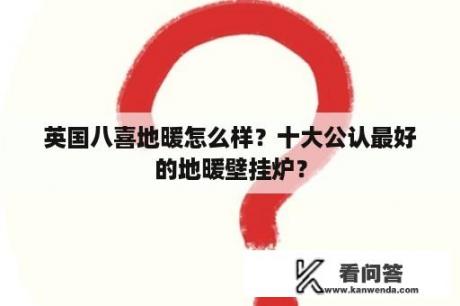 英国八喜地暖怎么样？十大公认最好的地暖壁挂炉？