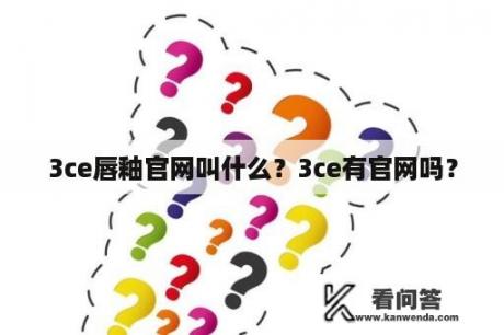 3ce唇釉官网叫什么？3ce有官网吗？