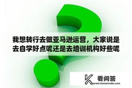 我想转行去做亚马逊运营，大家说是去自学好点呢还是去培训机构好些呢？亚马逊运营知识？