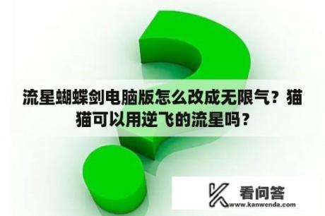 流星蝴蝶剑电脑版怎么改成无限气？猫猫可以用逆飞的流星吗？