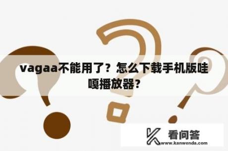 vagaa不能用了？怎么下载手机版哇嘎播放器？