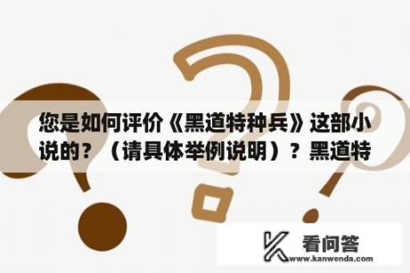 您是如何评价《黑道特种兵》这部小说的？（请具体举例说明）？黑道特种兵的女主角？