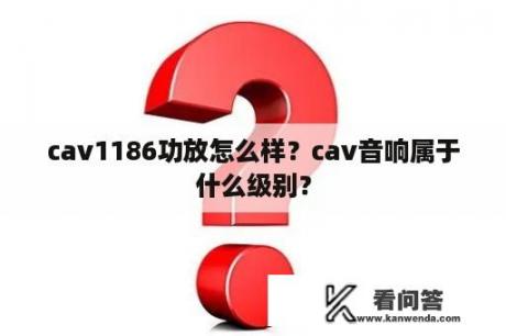 cav1186功放怎么样？cav音响属于什么级别？