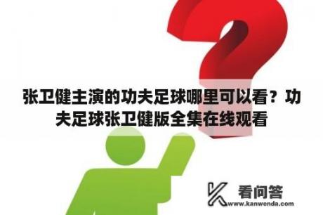 张卫健主演的功夫足球哪里可以看？功夫足球张卫健版全集在线观看