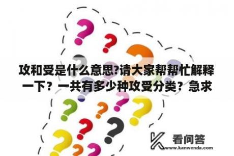 攻和受是什么意思?请大家帮帮忙解释一下？一共有多少种攻受分类？急求啊？