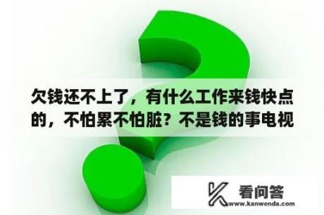 欠钱还不上了，有什么工作来钱快点的，不怕累不怕脏？不是钱的事电视剧