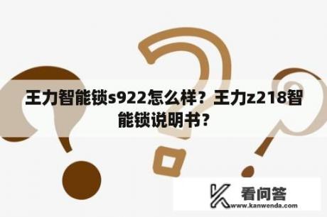 王力智能锁s922怎么样？王力z218智能锁说明书？