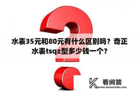 水表35元和80元有什么区别吗？奇正水表tsqz型多少钱一个？