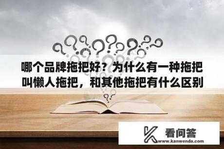 哪个品牌拖把好？为什么有一种拖把叫懒人拖把，和其他拖把有什么区别呢？