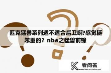 匹克猛兽系列适不适合后卫啊?感觉挺笨重的？nba之猛兽前锋