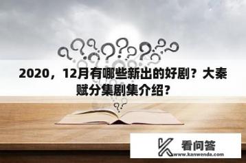 2020，12月有哪些新出的好剧？大秦赋分集剧集介绍？