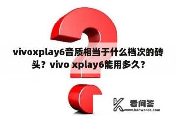 vivoxplay6音质相当于什么档次的砖头？vivo xplay6能用多久？