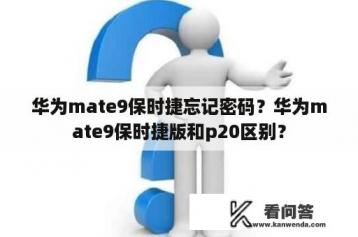 华为mate9保时捷忘记密码？华为mate9保时捷版和p20区别？