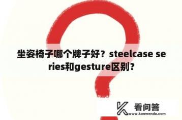 坐姿椅子哪个牌子好？steelcase series和gesture区别？