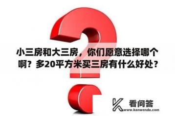 小三房和大三房，你们愿意选择哪个啊？多20平方米买三房有什么好处？