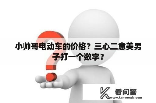 小帅哥电动车的价格？三心二意美男子打一个数字？