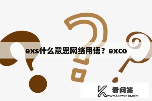 exs什么意思网络用语？exco