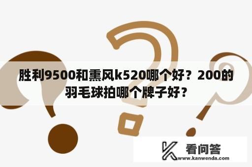 胜利9500和熏风k520哪个好？200的羽毛球拍哪个牌子好？