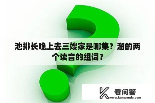 池排长晚上去三嫂家是哪集？溜的两个读音的组词？