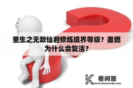 重生之无敌仙君修炼境界等级？墨燃为什么会复活？