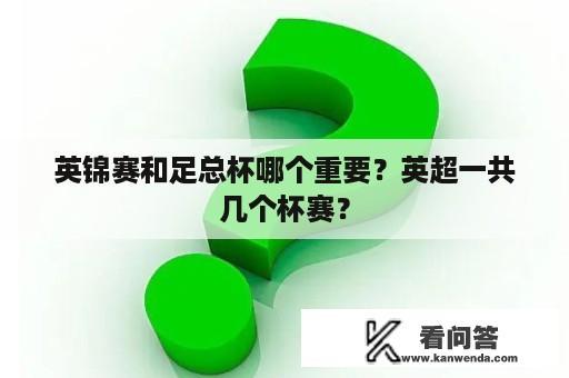 英锦赛和足总杯哪个重要？英超一共几个杯赛？