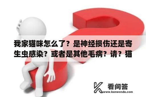 我家猫咪怎么了？是神经损伤还是寄生虫感染？或者是其他毛病？请？猫有微笑神经吗？