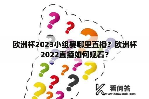 欧洲杯2023小组赛哪里直播？欧洲杯2022直播如何观看？