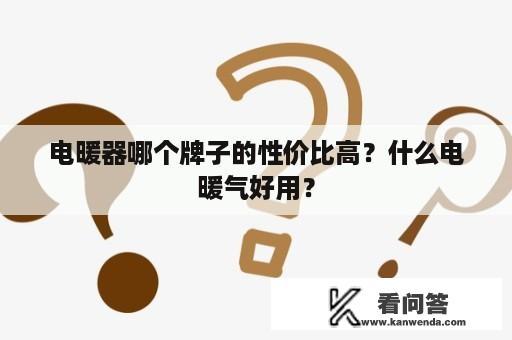 电暖器哪个牌子的性价比高？什么电暖气好用？