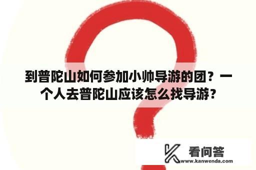 到普陀山如何参加小帅导游的团？一个人去普陀山应该怎么找导游？