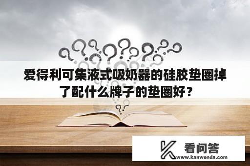 爱得利可集液式吸奶器的硅胶垫圈掉了配什么牌子的垫圈好？