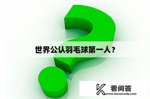 世界公认羽毛球第一人？