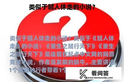 类似于贼人休走的小说？