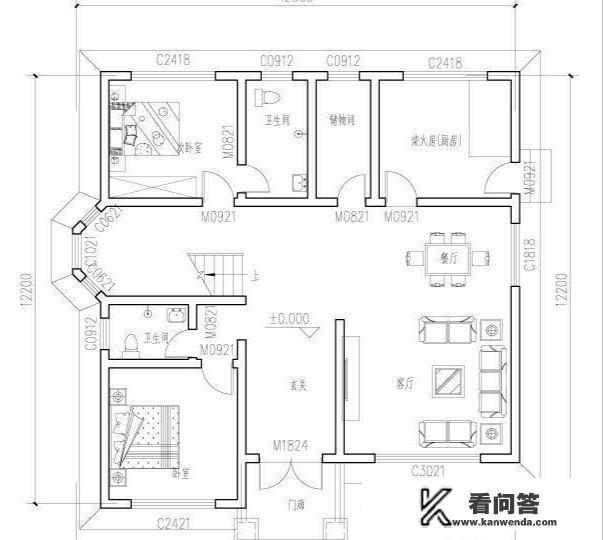 12米乘12米两层别墅内部设计效果图有哪些推荐？