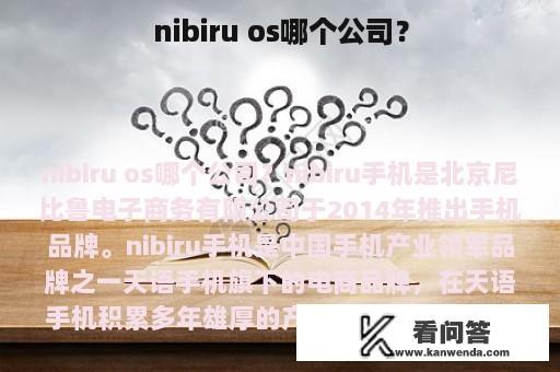 nibiru os哪个公司？