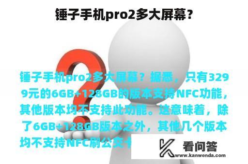 锤子手机pro2多大屏幕？