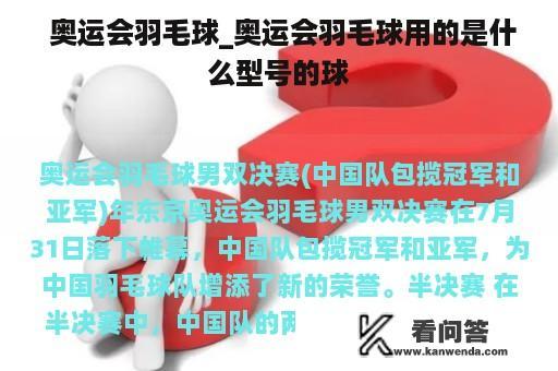  奥运会羽毛球_奥运会羽毛球用的是什么型号的球