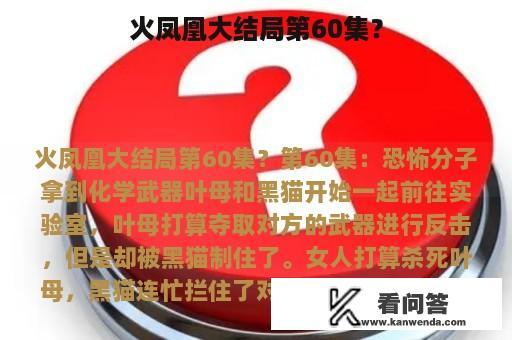 火凤凰大结局第60集？