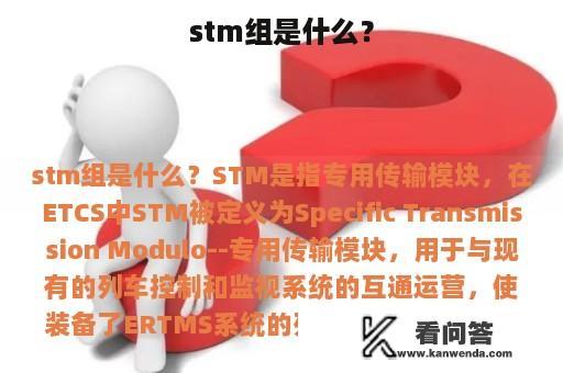 stm组是什么？