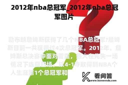  2012年nba总冠军_2012年nba总冠军图片