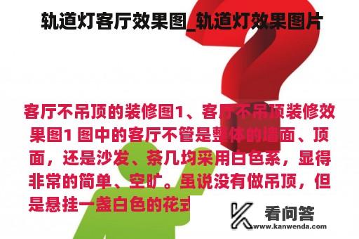  轨道灯客厅效果图_轨道灯效果图片