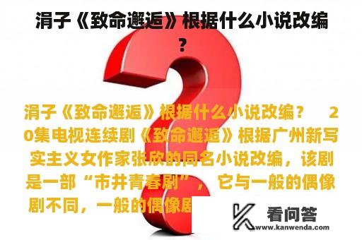 涓子《致命邂逅》根据什么小说改编？