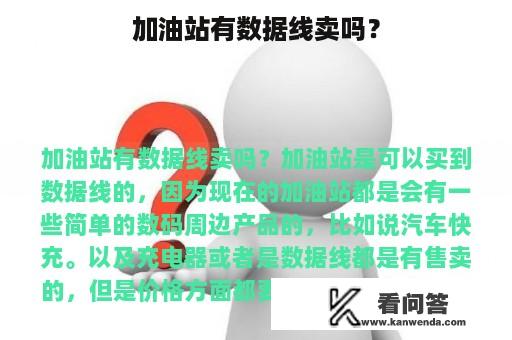 加油站有数据线卖吗？