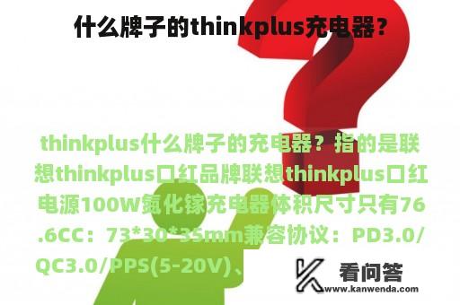 什么牌子的thinkplus充电器？