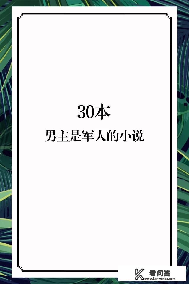 哪位好心人能推荐几本男主是军人或警察的言情小说？