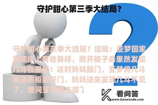 守护甜心第三季大结局？