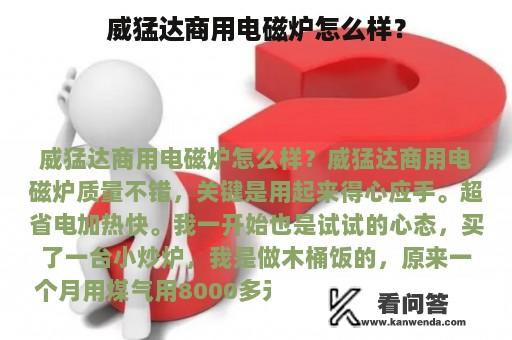 威猛达商用电磁炉怎么样？